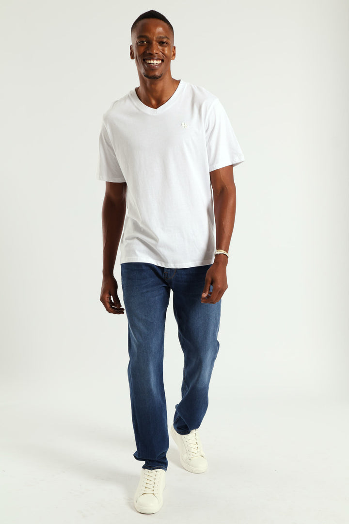 HD Basic V-Neck Tee - White