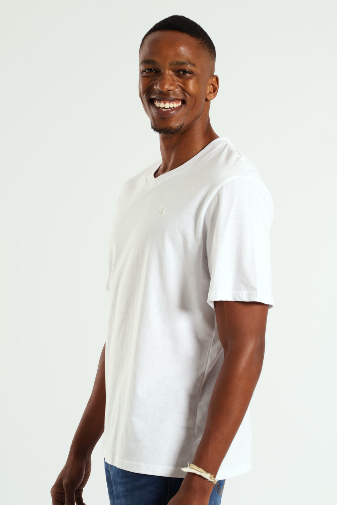 HD Basic V-Neck Tee - White