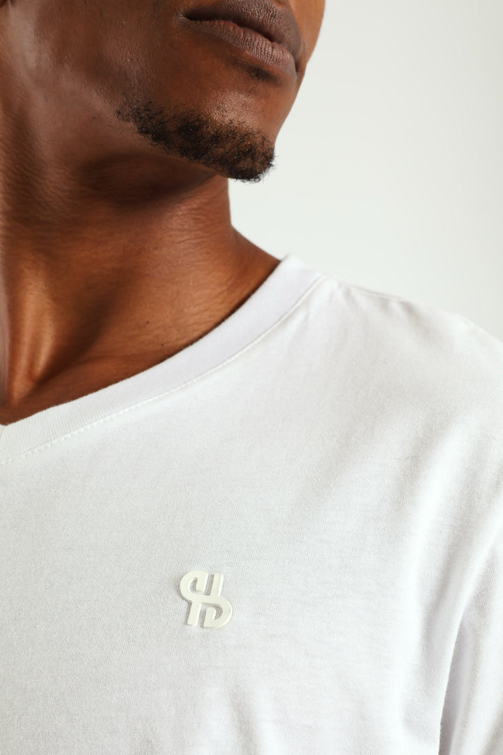HD Basic V-Neck Tee - White
