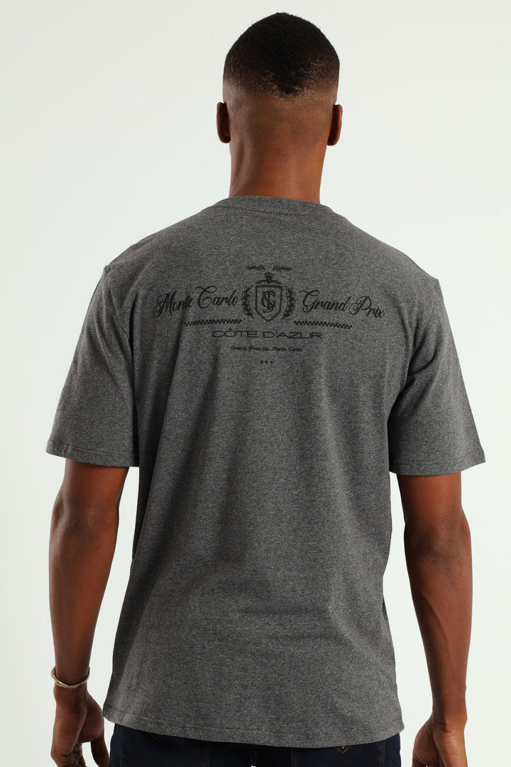 Monte Carlo Grand Prix Tee - Charcoal Melange