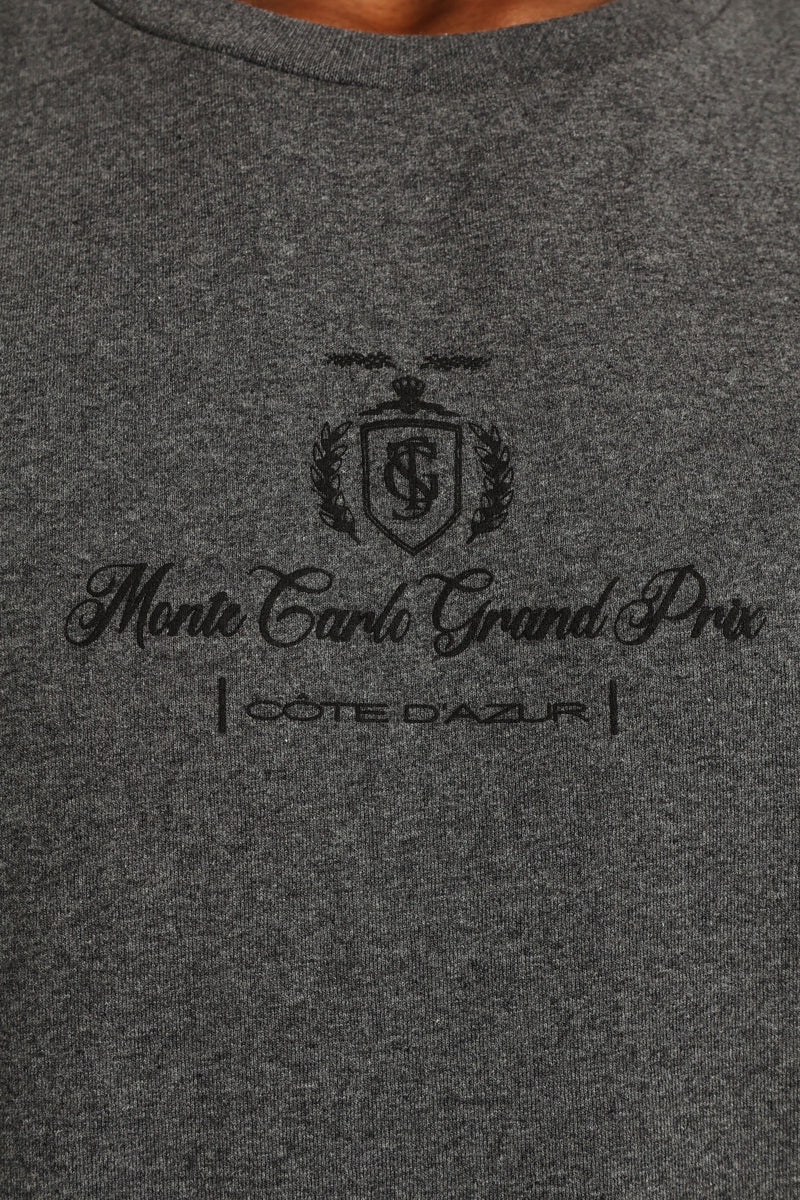 Monte Carlo Grand Prix Tee - Charcoal Melange