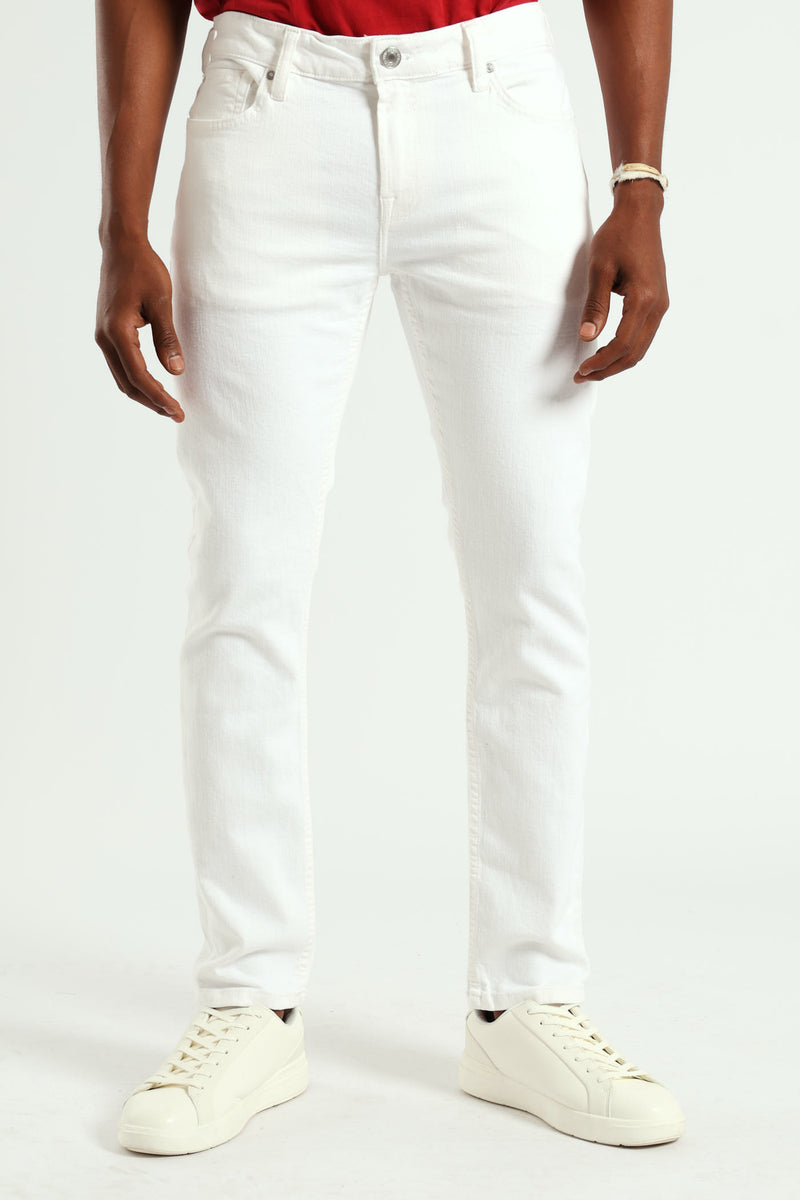 Mason Skinny Denim - Stonewash/White