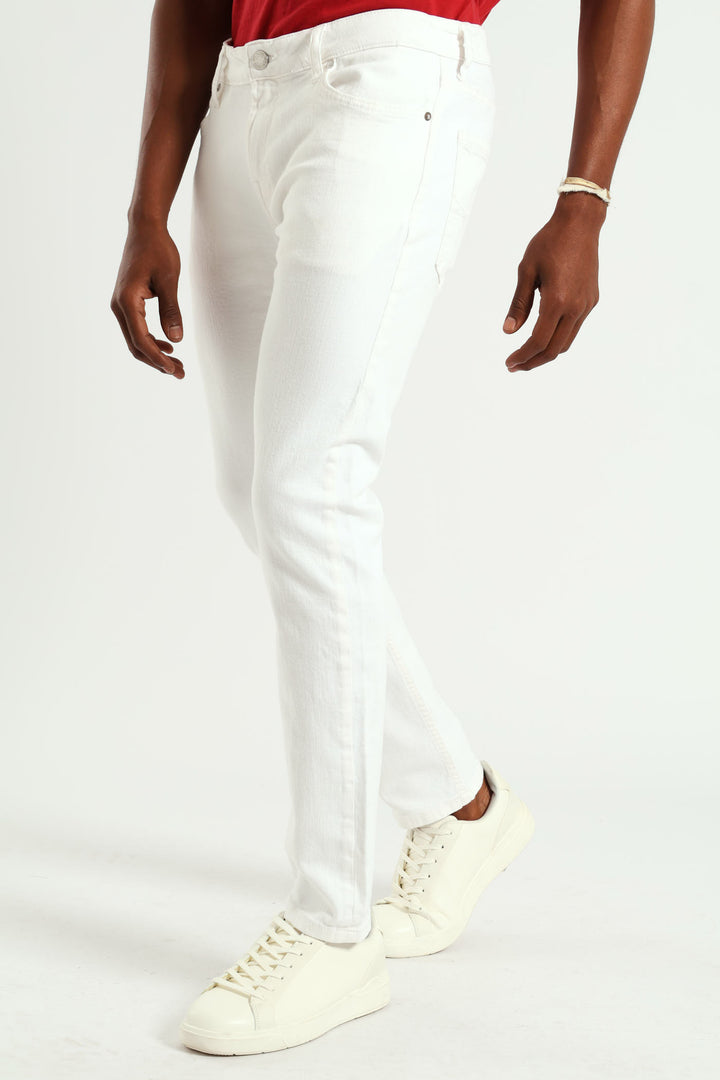 Mason Skinny Denim - Stonewash/White