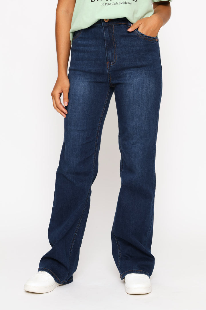 Supersoft Boot Leg Denim Jean - Dark Wash