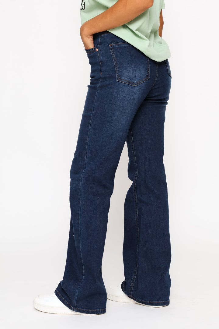Supersoft Boot Leg Denim Jean - Dark Wash