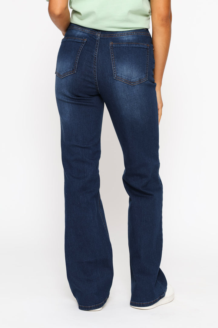 Supersoft Boot Leg Denim Jean - Dark Wash