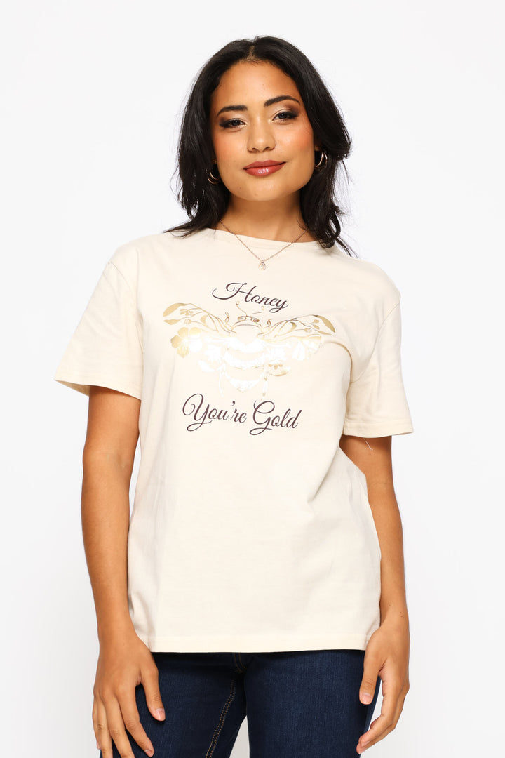 Honey Bee Tee - Cement