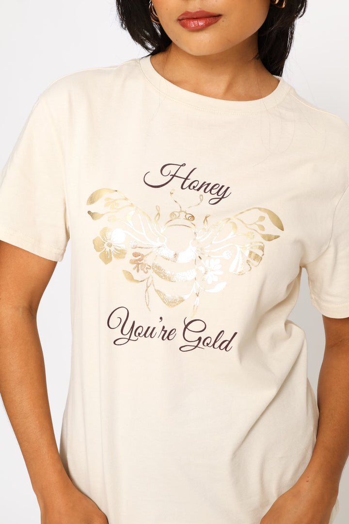 Honey Bee Tee - Cement