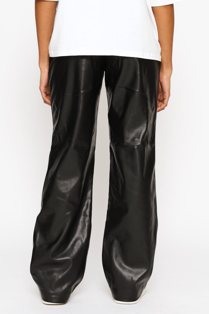 Mid Rise Studded Trouser - Black