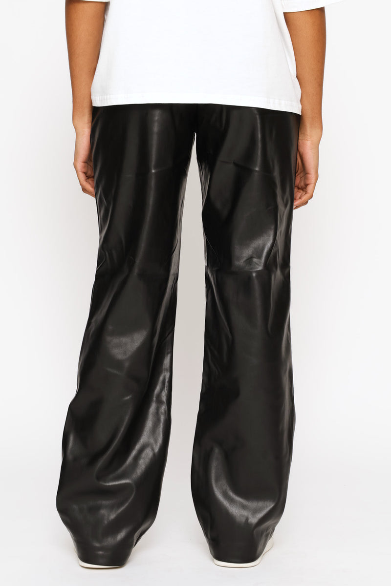 Mid Rise Studded Trouser - Black