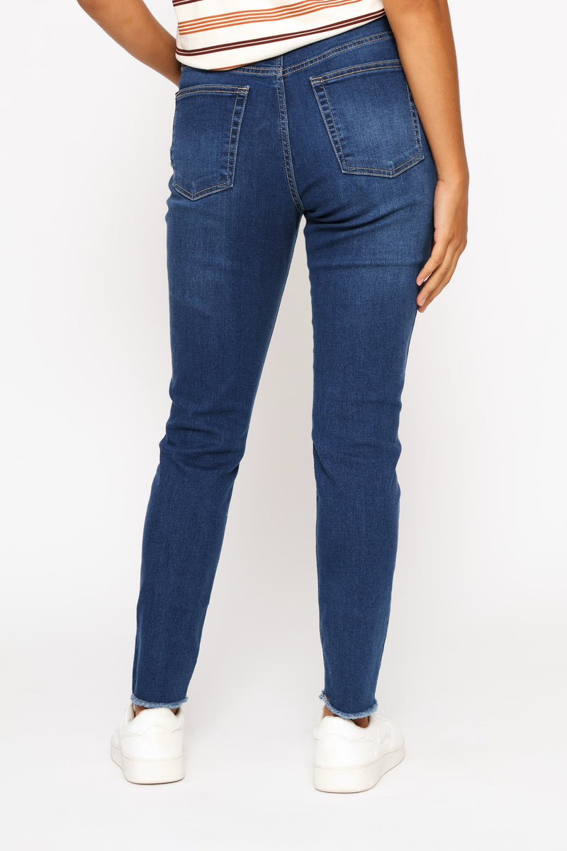 Supersoft Ankle Grazer Skinny Denim - Dark Wash