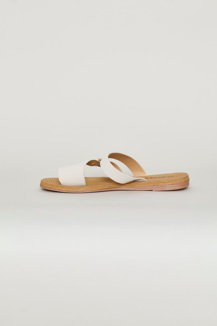 Medium Strap Toe Post Mule Sandal - Natural