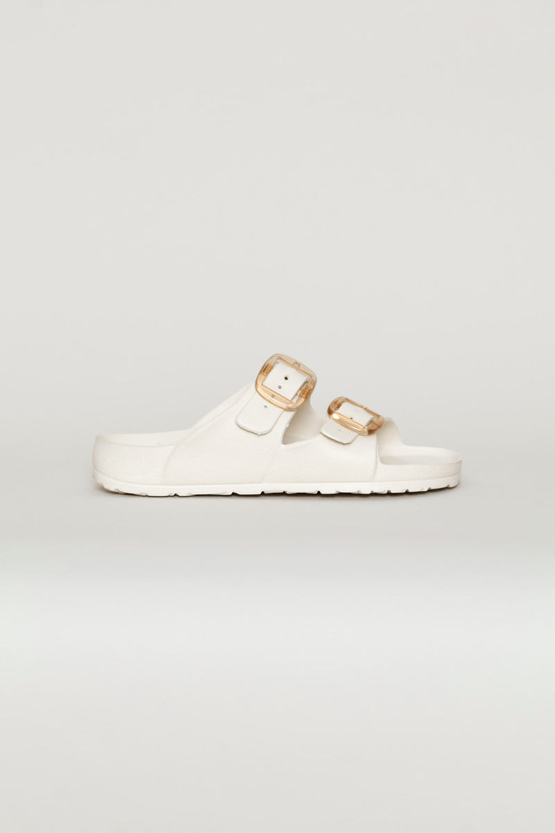 Double Buckle Eva Sandal - Off White