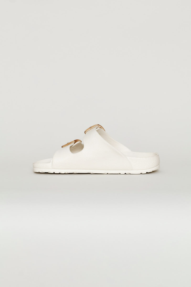 Double Buckle Eva Sandal - Off White