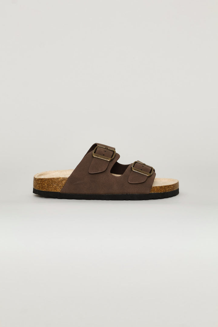 Boys Double Buckle Health Sandal - Brown