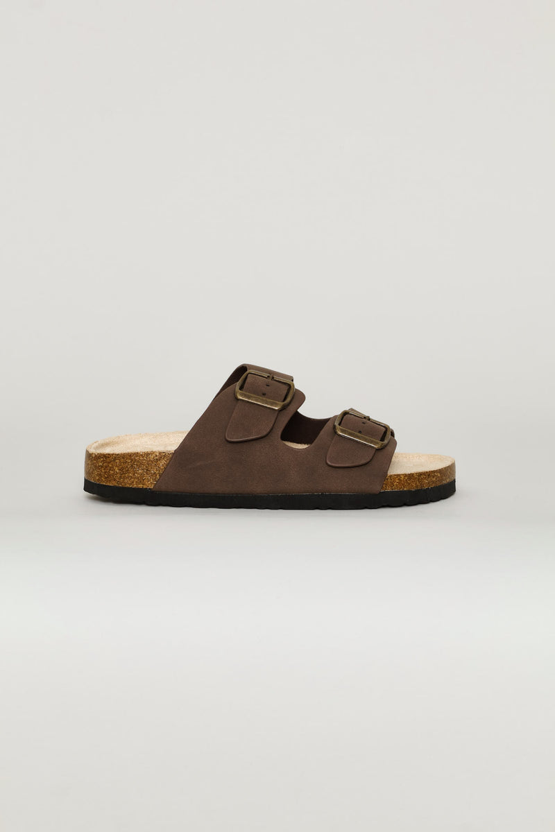 Boys Double Buckle Health Sandal - Brown
