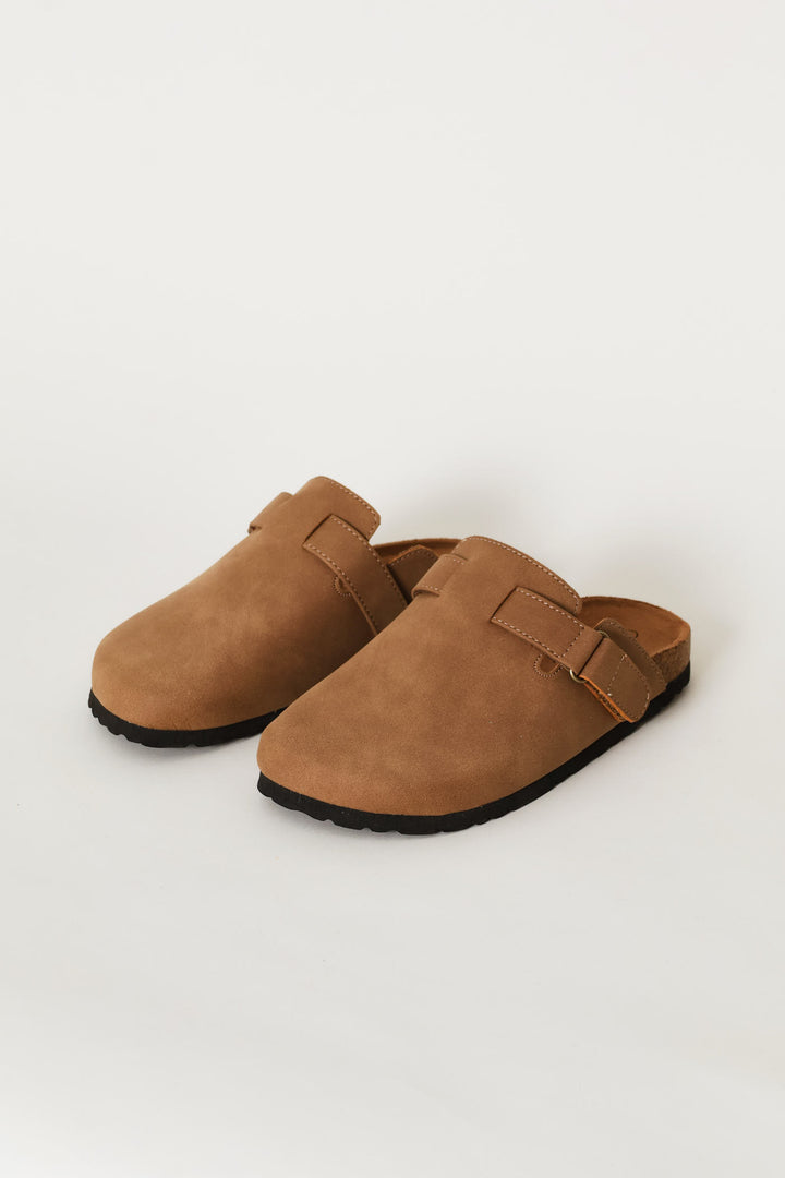 Boys Suede Clog - Taupe