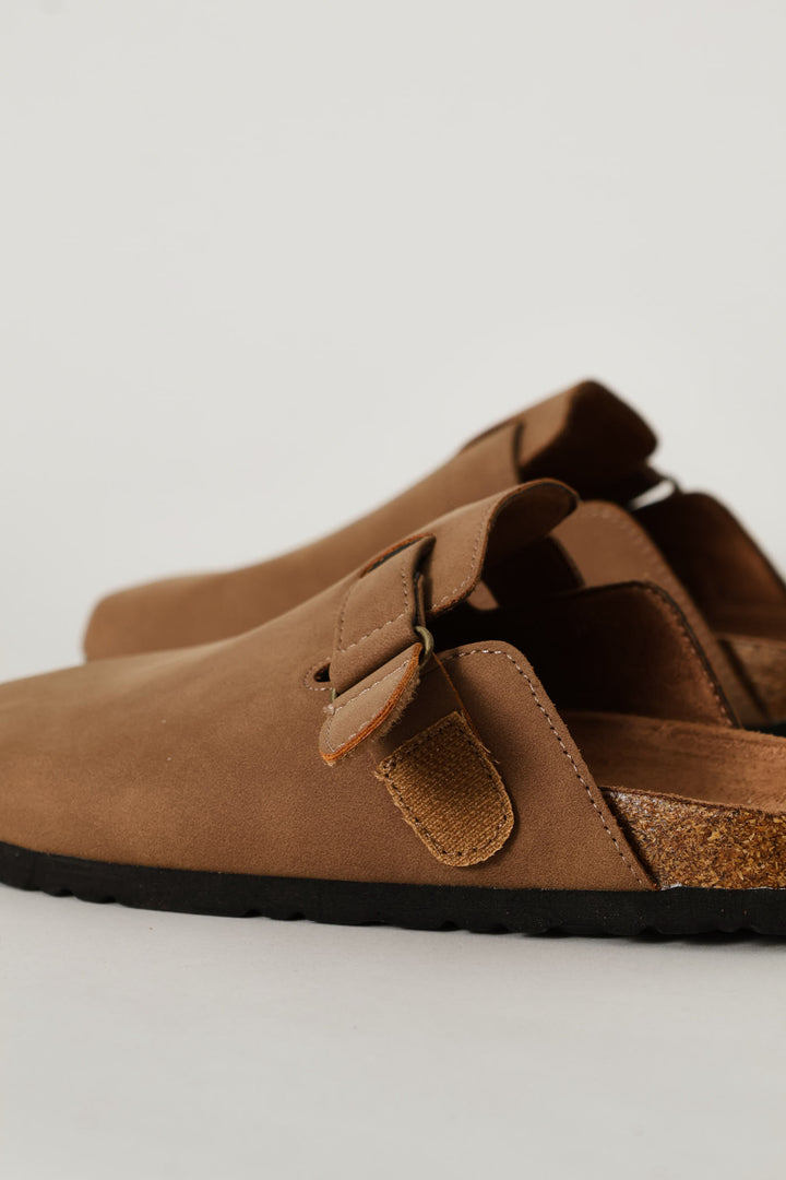 Boys Suede Clog - Taupe