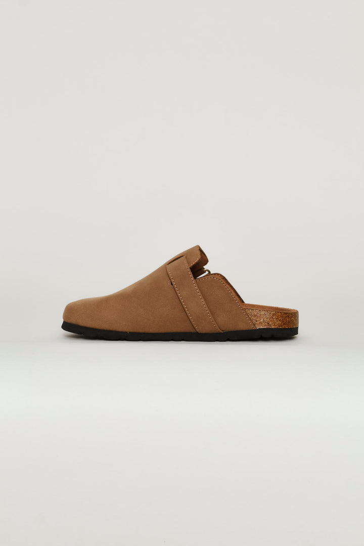 Boys Suede Clog - Taupe