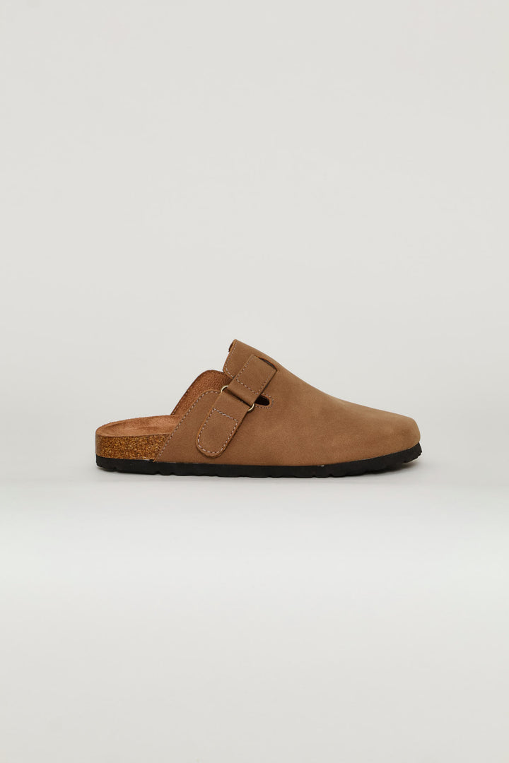 Boys Suede Clog - Taupe