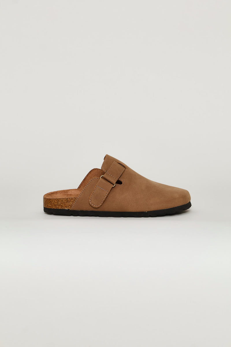 Boys Suede Clog - Taupe