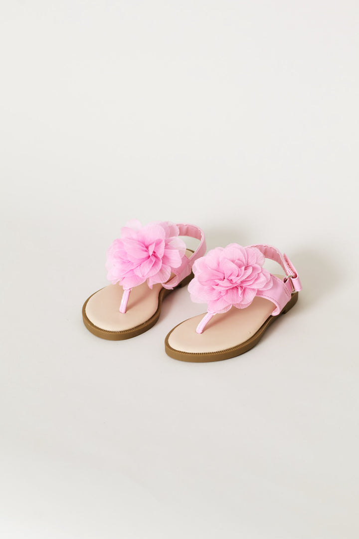 Pre-Girls Flower Thong Sandal - Pink