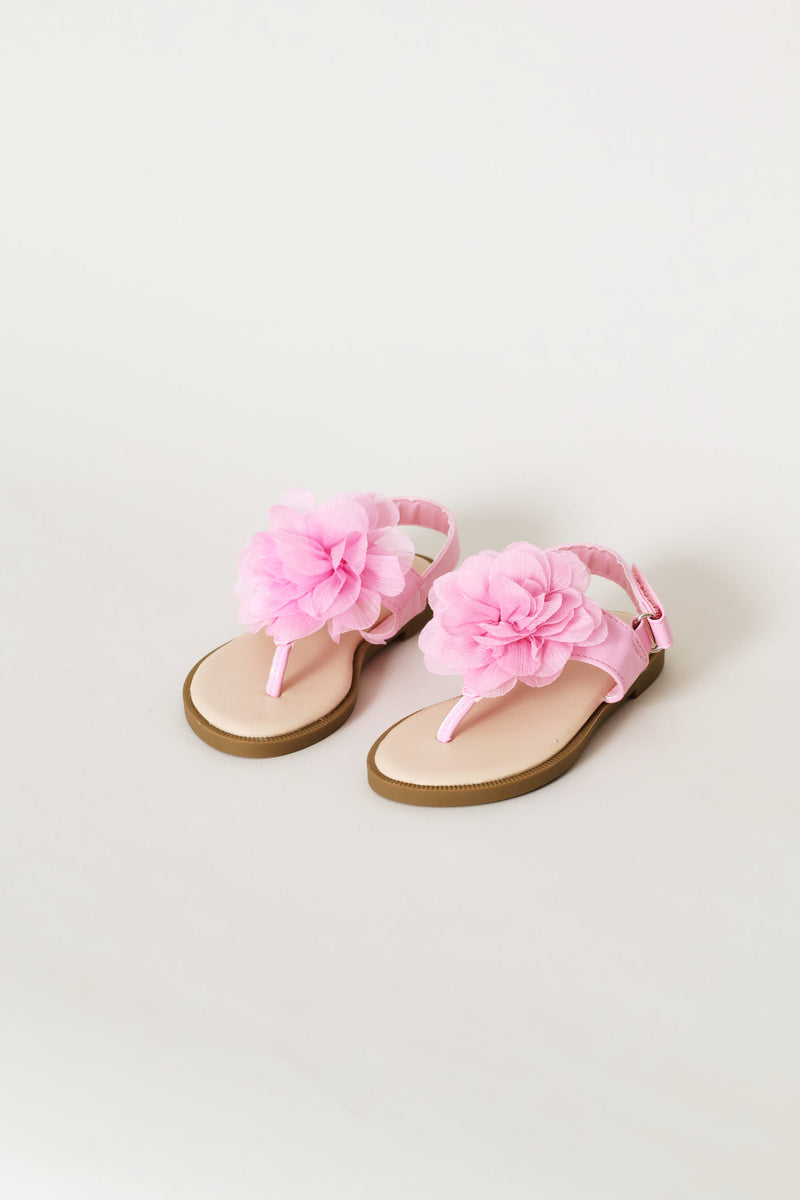Pre-Girls Flower Thong Sandal - Pink