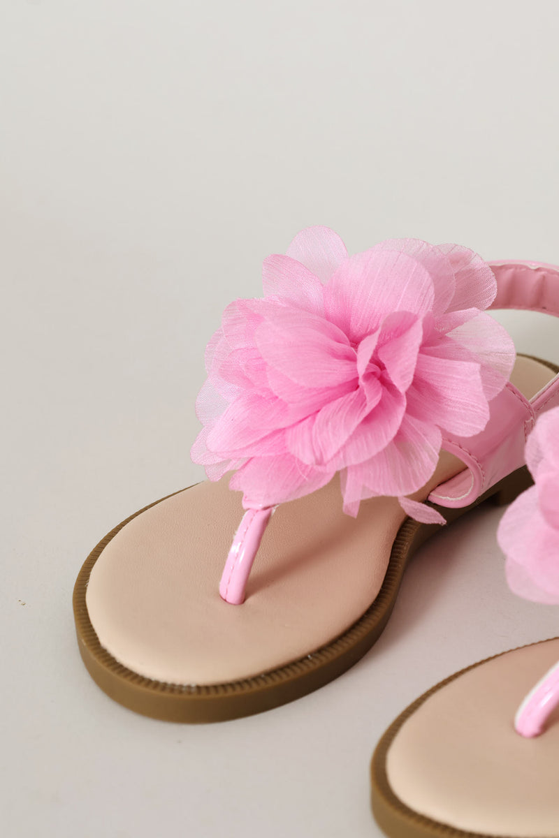 Pre-Girls Flower Thong Sandal - Pink