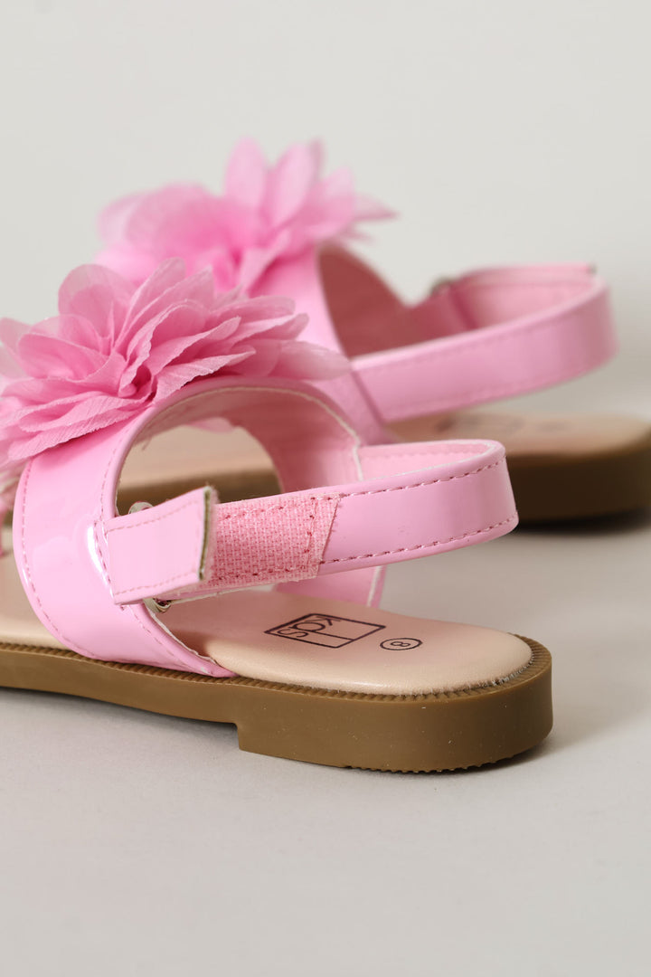 Pre-Girls Flower Thong Sandal - Pink