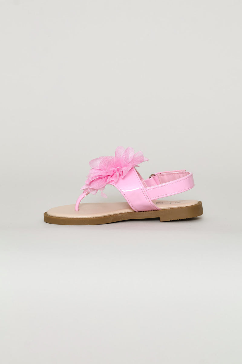 Pre-Girls Flower Thong Sandal - Pink