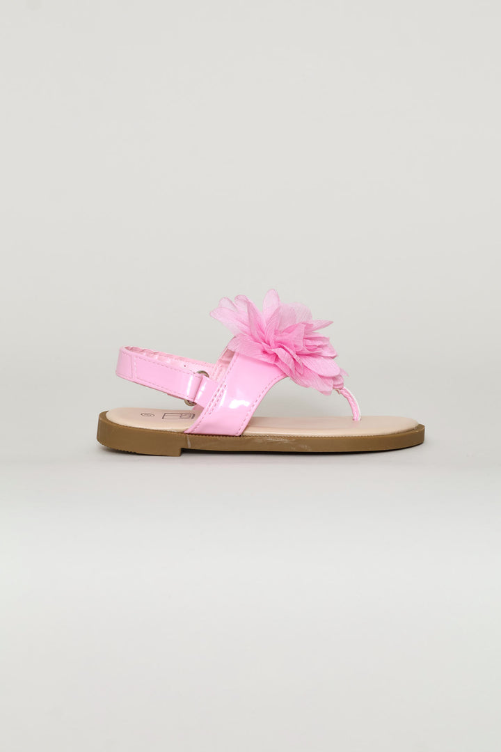 Pre-Girls Flower Thong Sandal - Pink