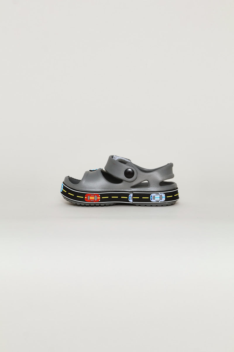 Pre-Boys Moulded Open Toe Adventure Sandal - Charcoal