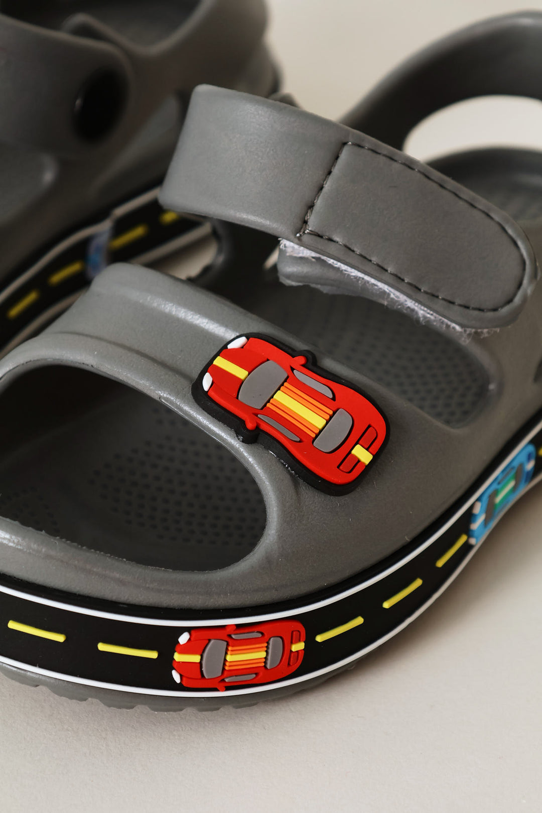 Pre-Boys Moulded Open Toe Adventure Sandal - Charcoal