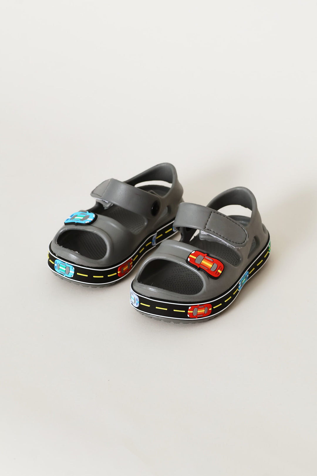 Pre-Boys Moulded Open Toe Adventure Sandal - Charcoal