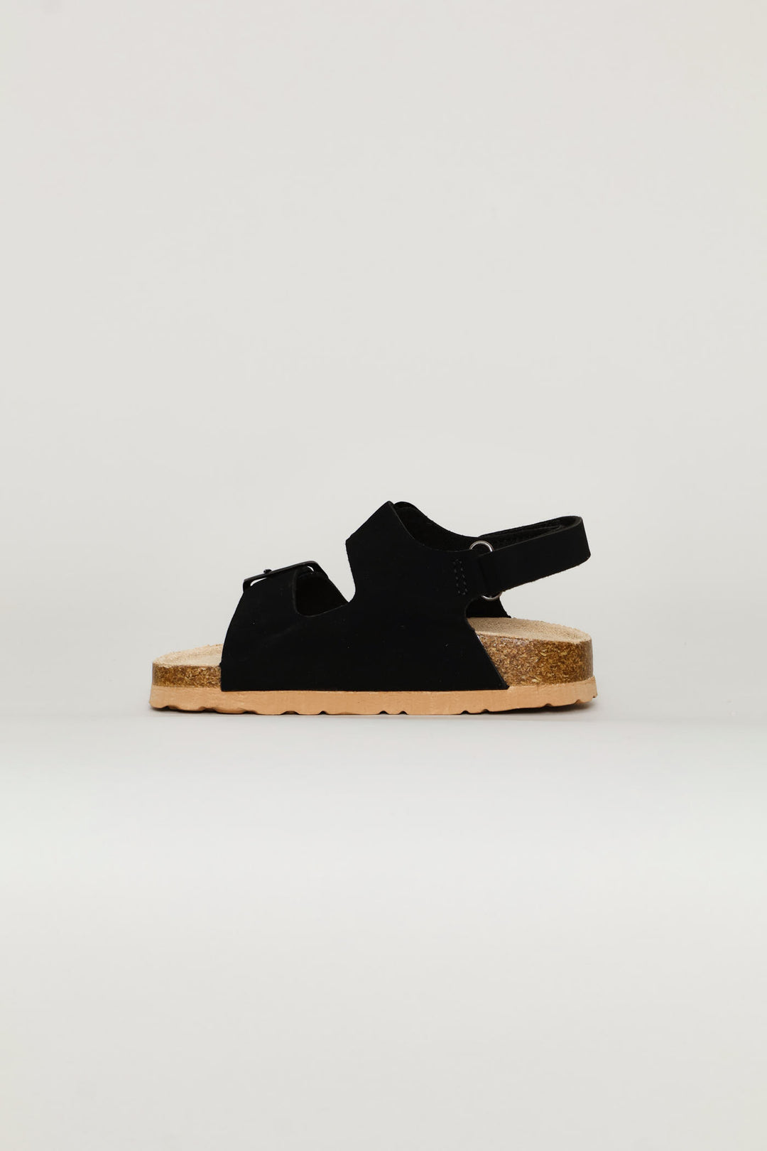 Pre-Boys Double Buckle Health Sandal - Black
