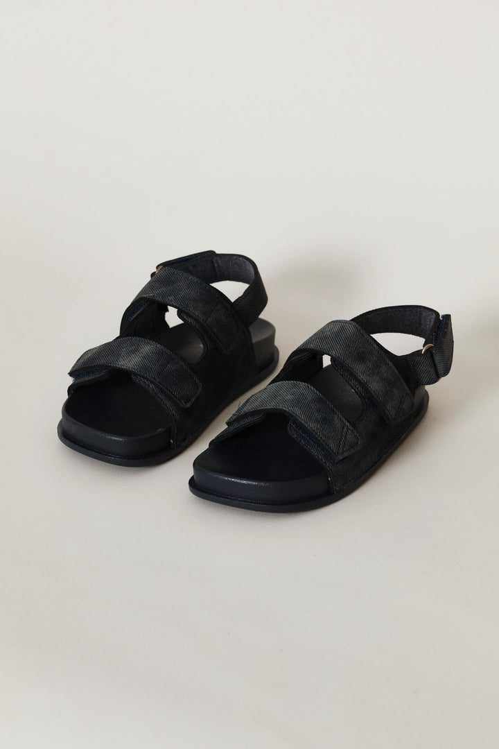Pre-Boys Double Band Comfort Sandal - Navy