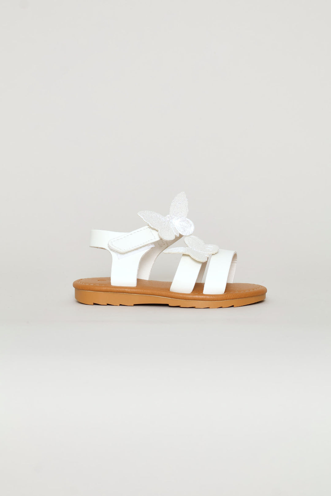 Pre-Girls Butterfly Comfort Sandal - White