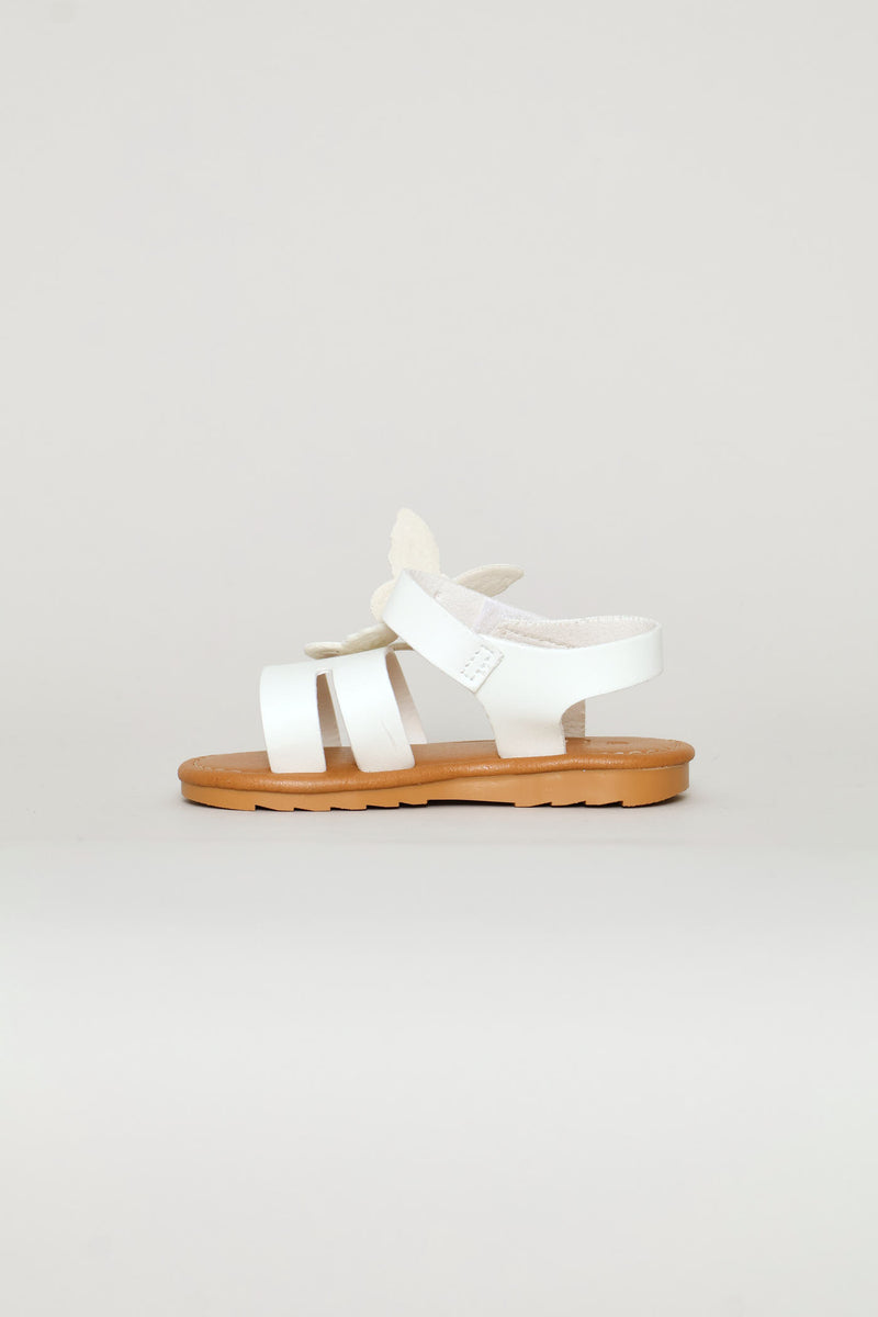 Pre-Girls Butterfly Comfort Sandal - White