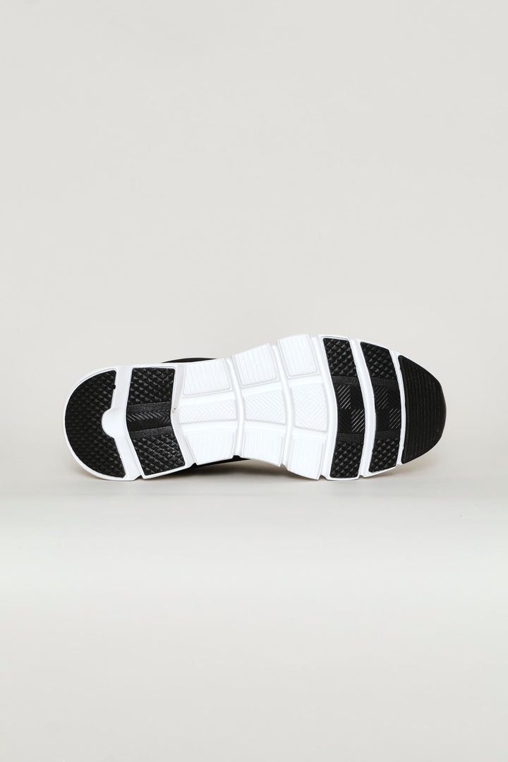 Mesh Lace Up Trainer - Black