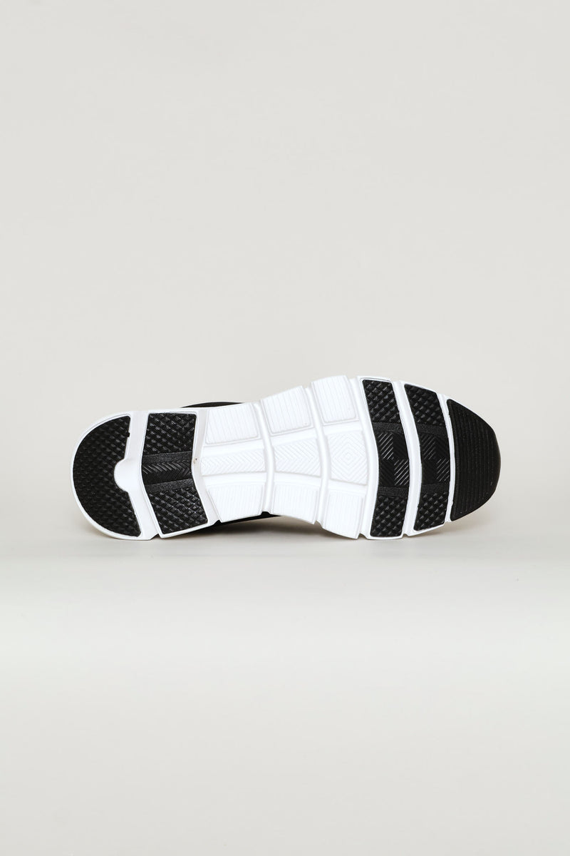 Mesh Lace Up Trainer - Black