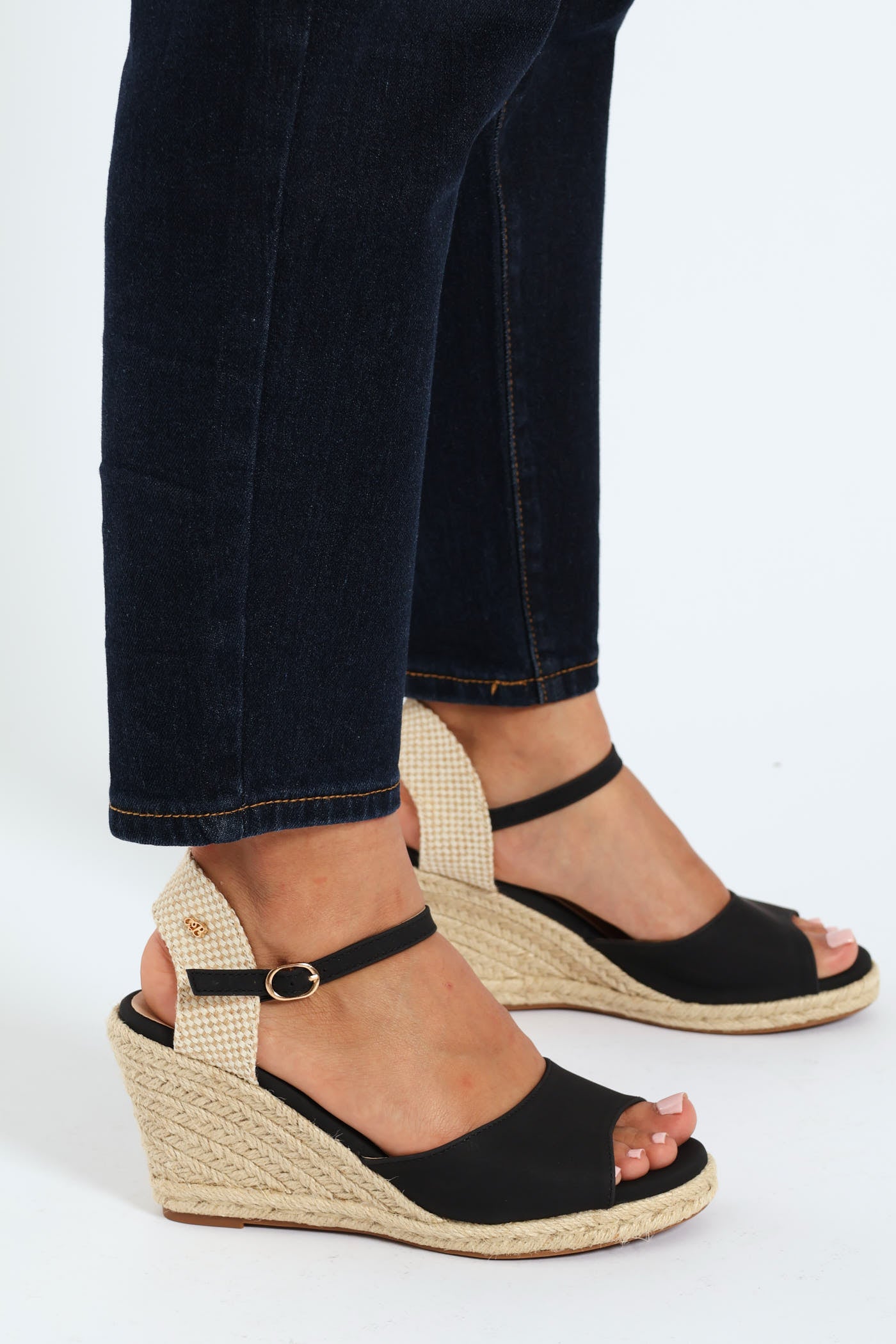Jojo 2 Espadrille Wedge Heel - Black – Edgars