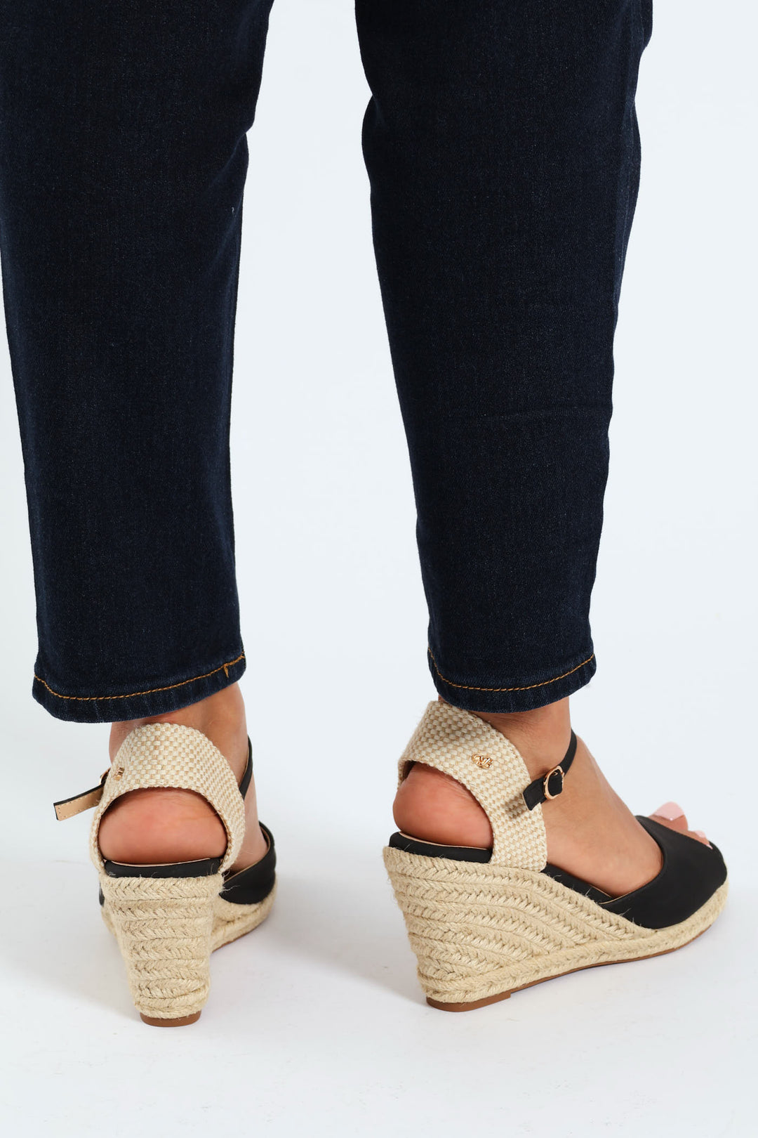 Jojo 2 Espadrille Wedge Heel - Black