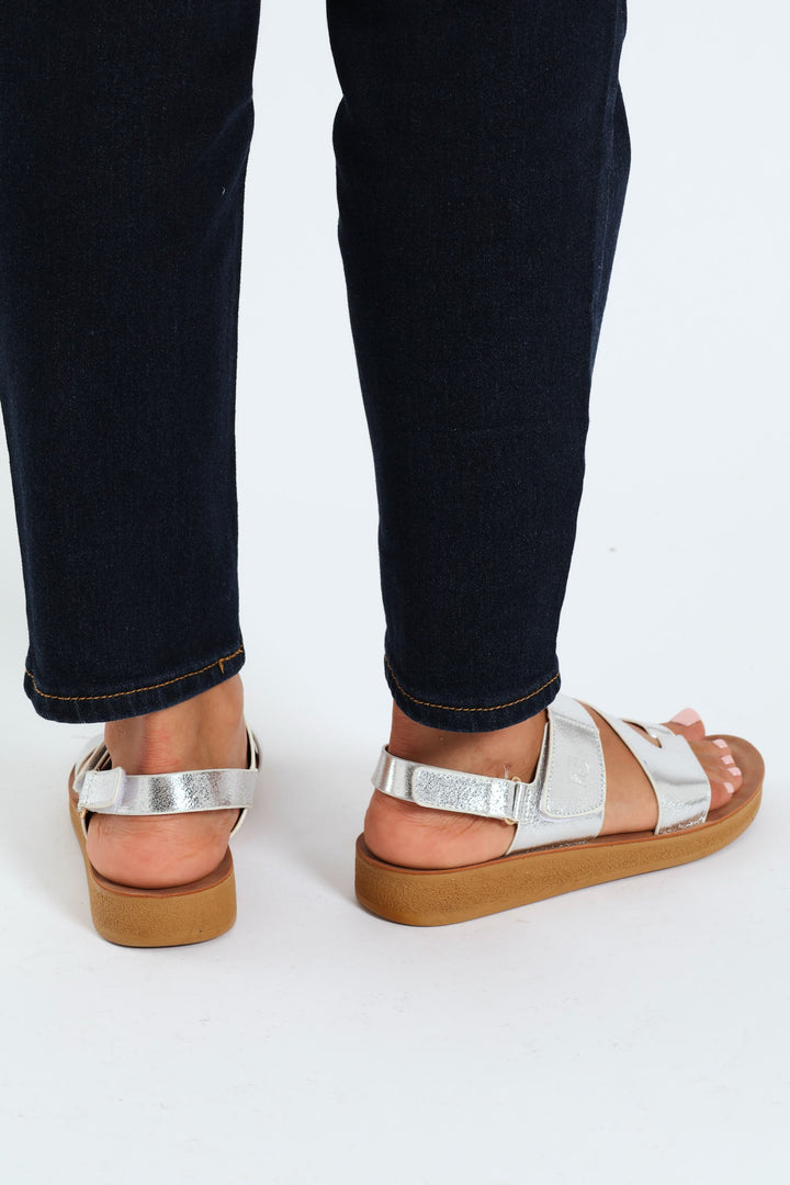 Gigi X Over Comfort Sandal - Silver