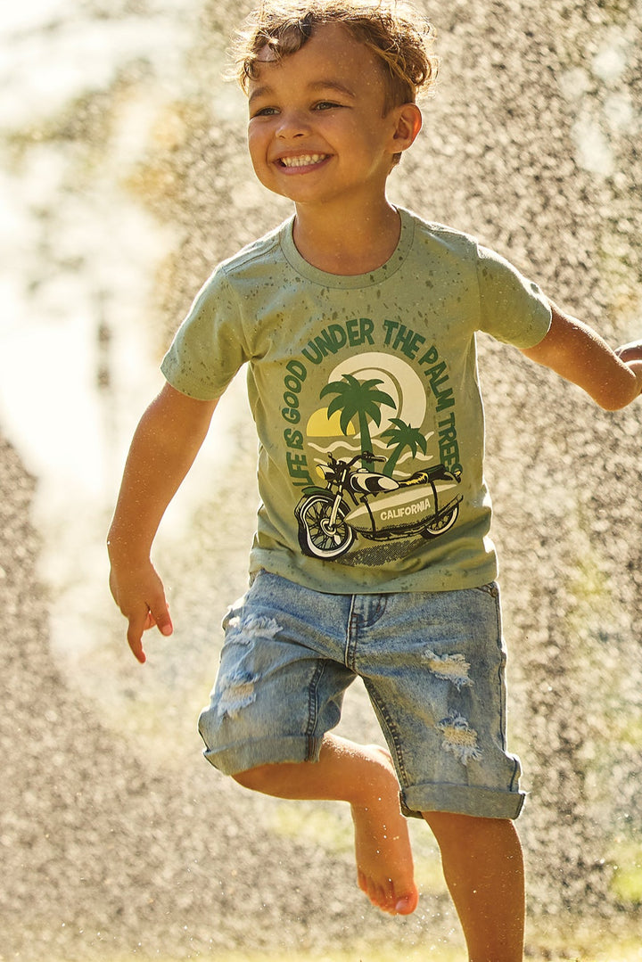 Pre-Boys Denim Short - Light Blue