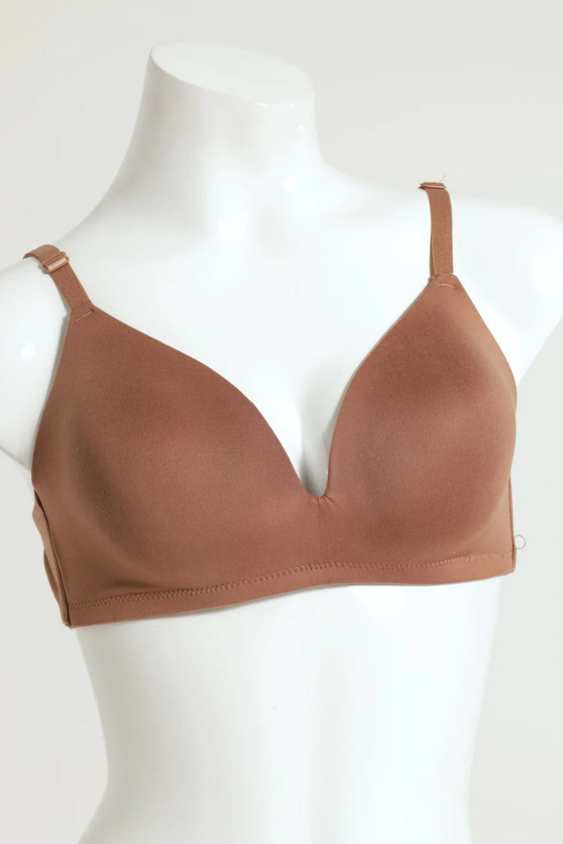 2 Pack Soft Touch Moulded Bra - Mocha/Black