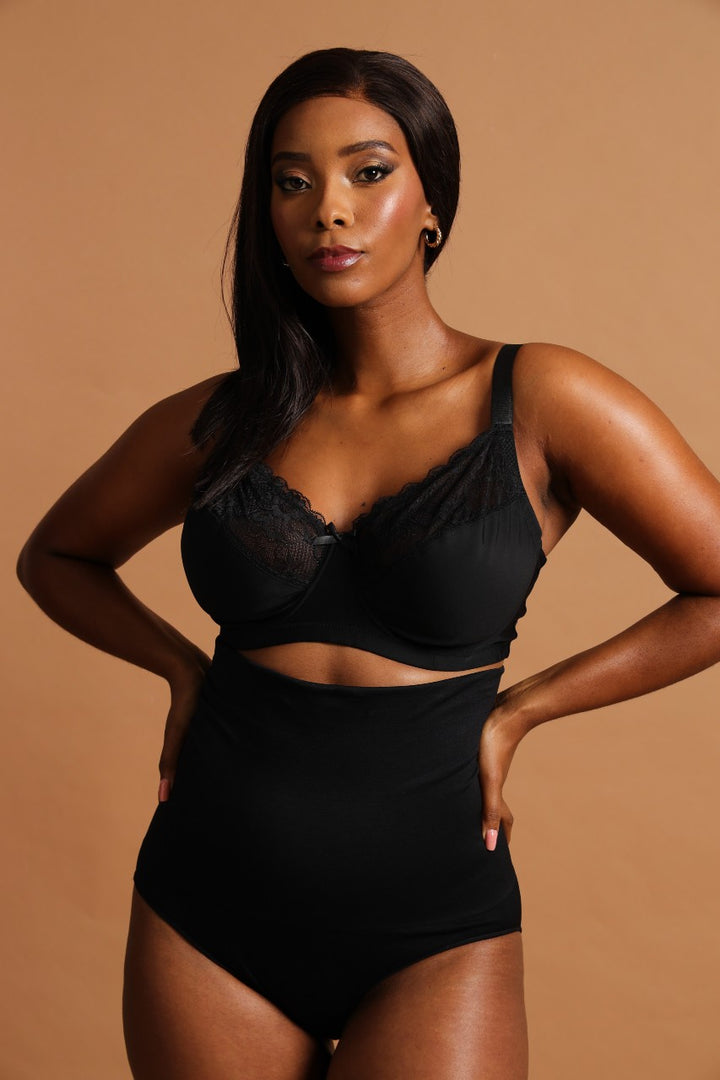 2 Pack Seamless Shapewear Brief - Mocha/Black