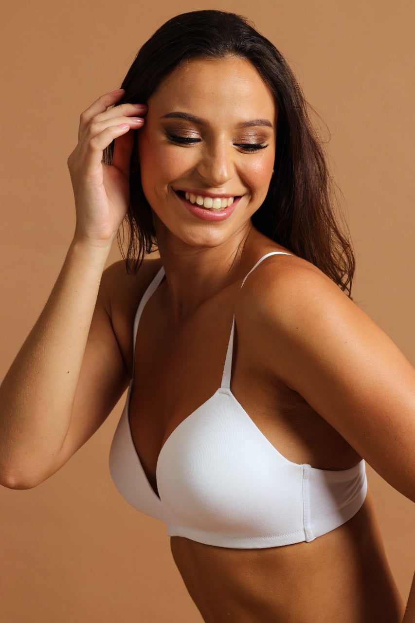 2 Pack Soft Touch Moulded Wire Free Bra - Black/White