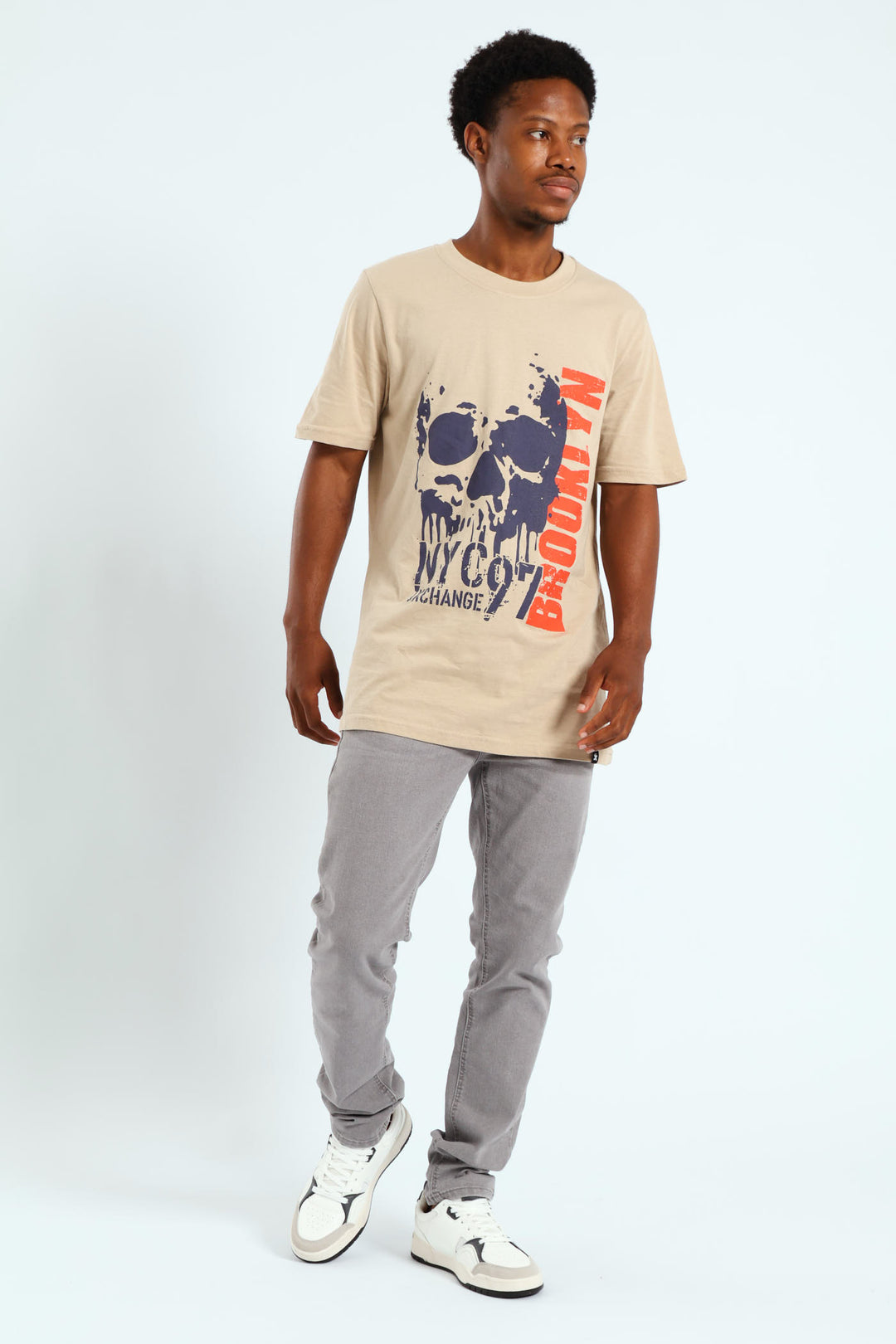 Worn In Skinny Denim Jean - Grey