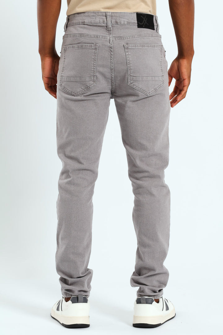 Worn In Skinny Denim Jean - Grey