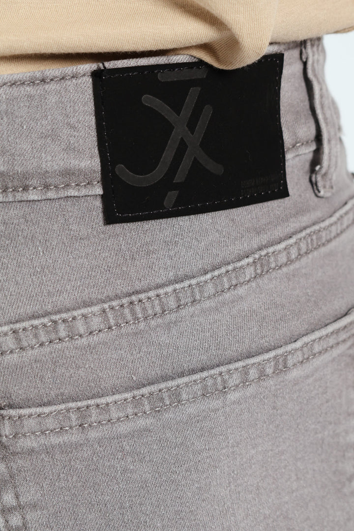 Worn In Skinny Denim Jean - Grey